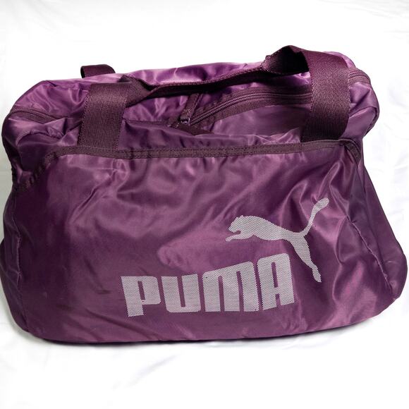 Puma Duffel Bag Nylon Purple Y2K Revival Sporty Travel Medium Size - Picture 3 of 10